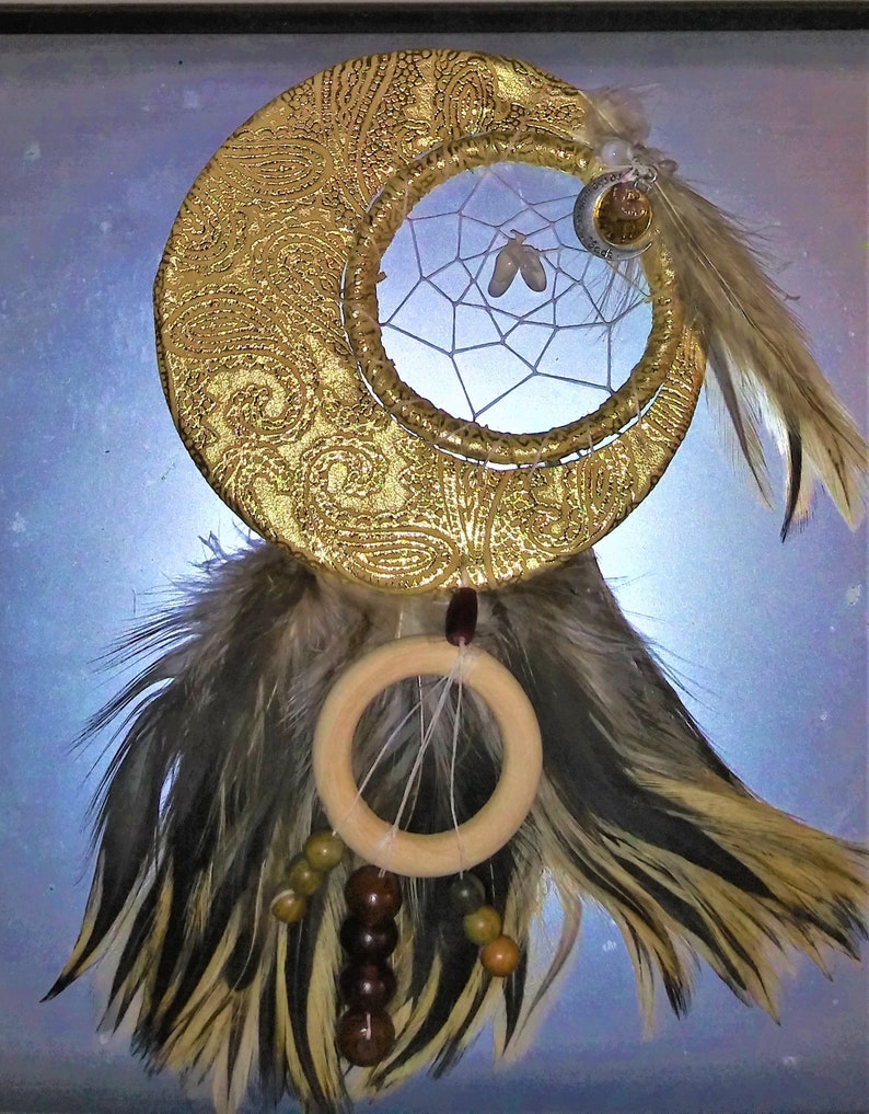 Moon Dream Catcher Wall Decor Wall Tapestry Dreamcatcher Boho image 0