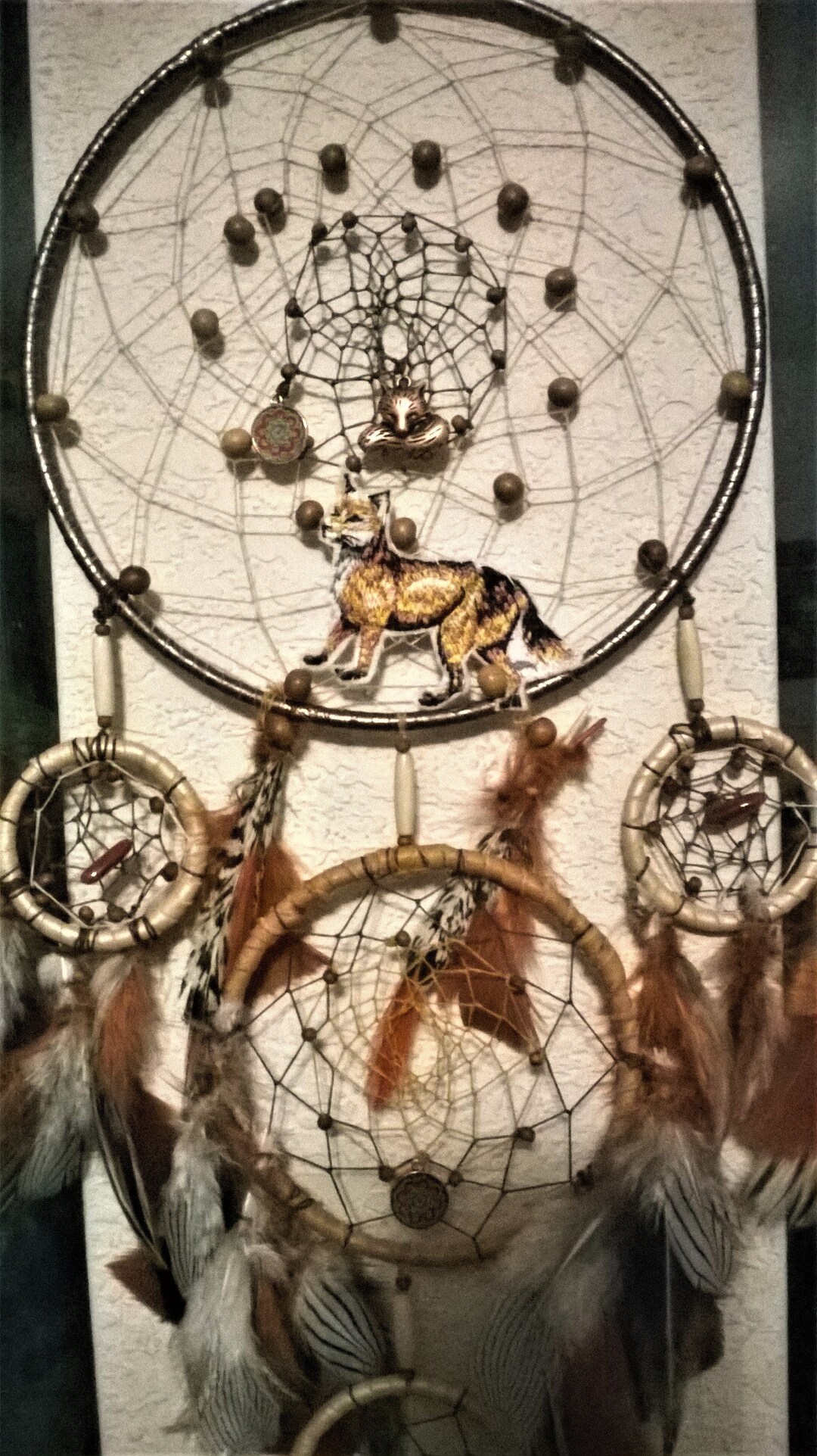 Native American Wolf Dreamcatcher With the Legend of the Dreamcatcher