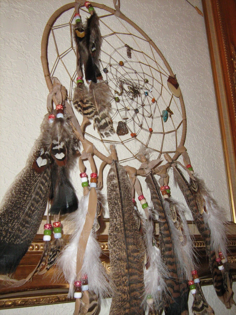 Crystal Diamonds Large Dream catcher dripping gemstones of image 0
