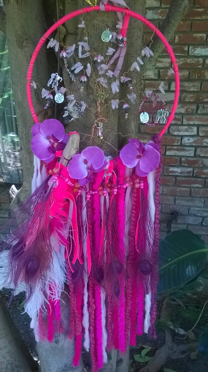 Rose Quartz Dream Catcher12 inchReady to Ship October image 0