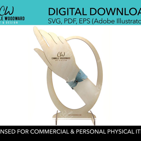 Bracelet Jewelry Display Stand SVG EPS - INSTANT Digital Download
