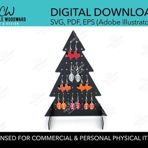 Earring and Ornament Display Stand, Christmas Tree - INSTANT Digital Download