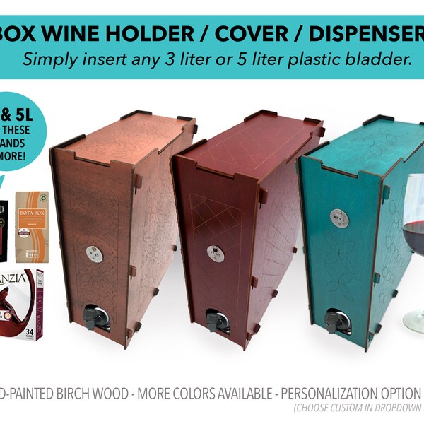 Boxed Wine Cover Etsy