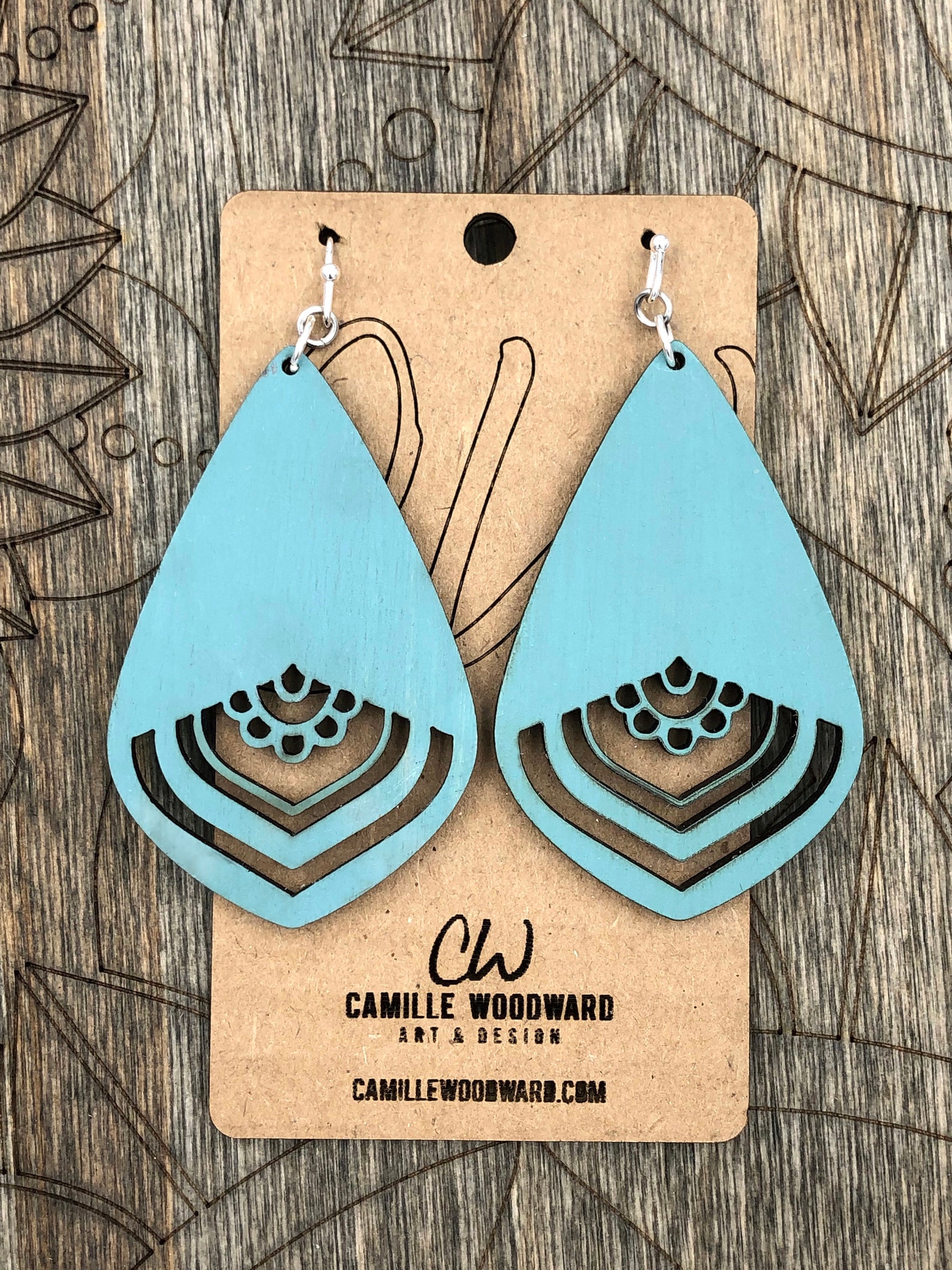 Mandala Earrings Teardrop - Etsy