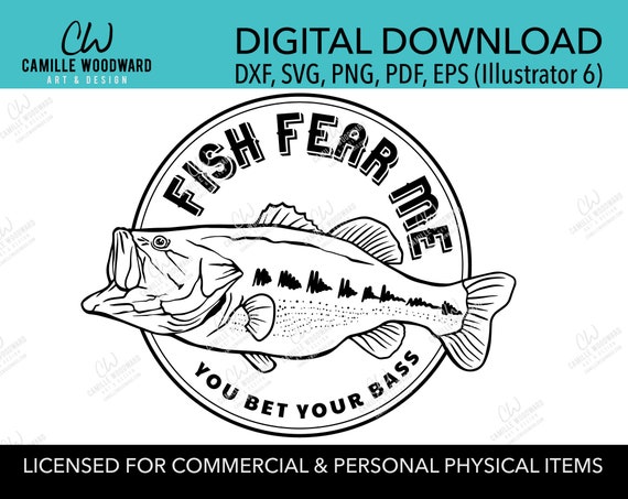 Bass Fishing Shirt SVG Clip Art, Black Bass, Lake Life, Fish Fear Me,  Father's Day, Retirement Angler Outdoorsman Digital Download -  Canada