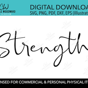 SVG de fuerza, inspirador, cita de salud mental, inspirador, afirmativo, pensamiento positivo, sublimación, Cricut, termoadhesivo - Descarga digital