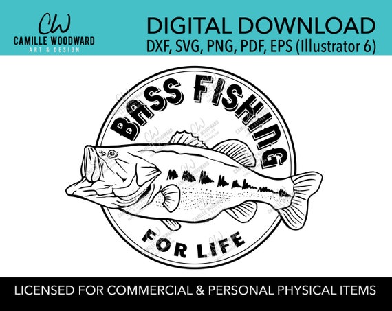 Bass Fishing for Life SVG Shirt Clip Art, Black Bass, Lake Life, Fish  Drawing, Father's Day, Retirement Angler Outdoors Digital Download -   Canada