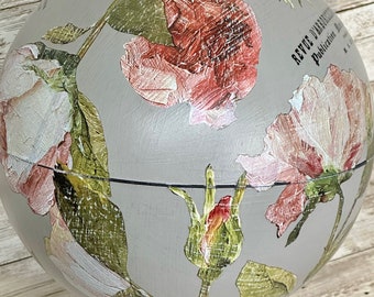 Upcycled Rose Decorative Globe