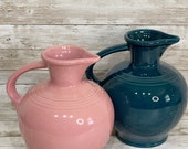 P86 Fiestaware Carafe, Juniper Green, Rose Pink, Pitcher