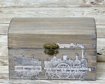 Upcycled Steampunk Train Jewelry Box