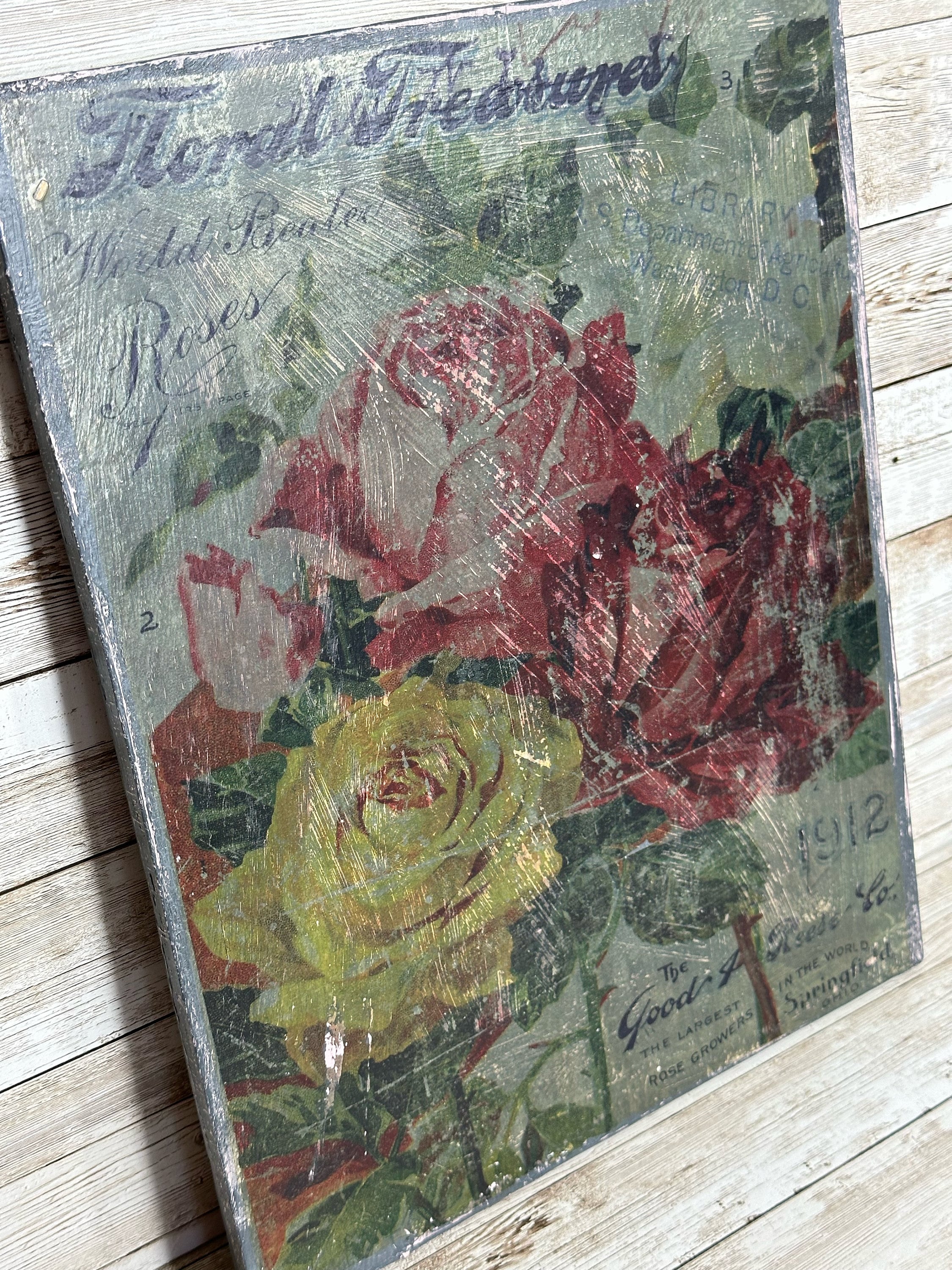 Vintage Inspired Floral Wall Art - Etsy