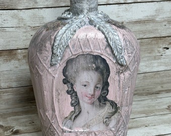 Romantic Shabby Chic Upcycled Bottle