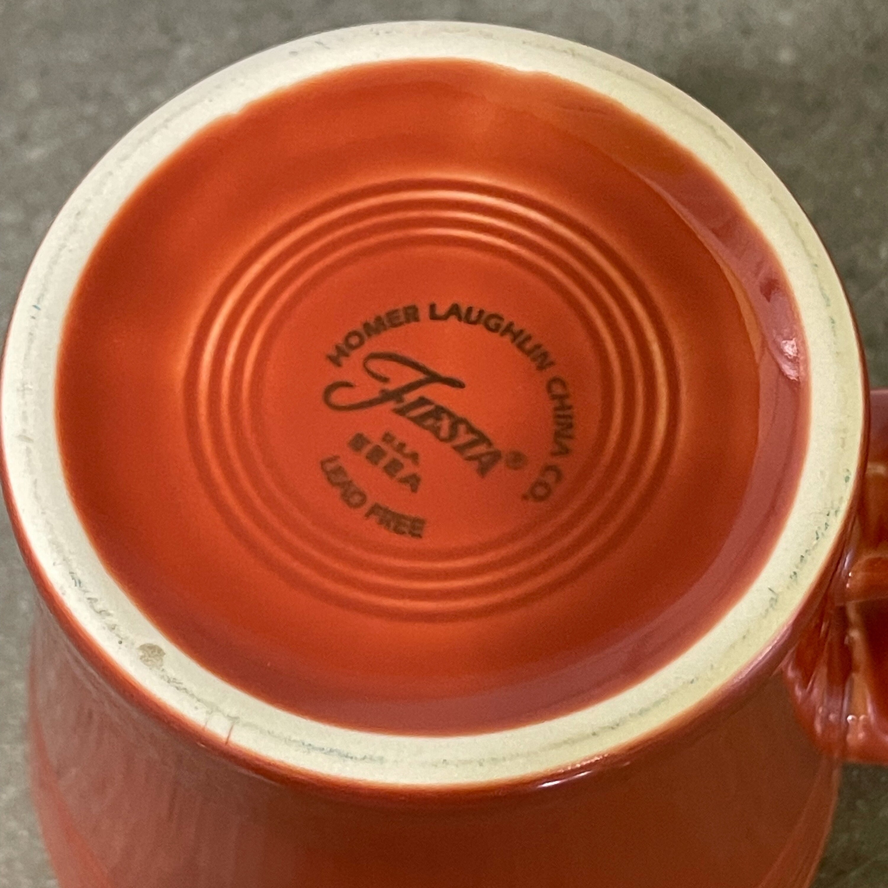 P86 Fiestaware Paprika Scarlet Mugs Orange Red Etsy