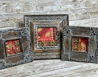 Upcycled Boho Desktop Frame Set