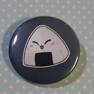 ONE (1) Onigiri Sushi original Cutie Foodies food rice cake 1.5 inch pinback button