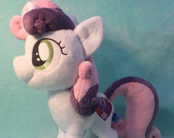 12" Sweetie Belle CMC Filly My Little Pony inspired Mlp handmade plush plushie Made to Order