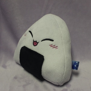 One (1) Onigiri Cutie Foodies original 5&quot; rice cake seaweed sushi soft minky blob plush