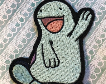 Quagsire Pokemon Inspired 3.75” iron-on patch