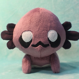Axolotl Mauve Purple Chibi 7&quot; Plush Handmade Original Plushie