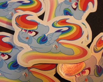 Rainbow Dash MLP My Little Pony chibi mane 6 inspired 2" Vinyl sticker