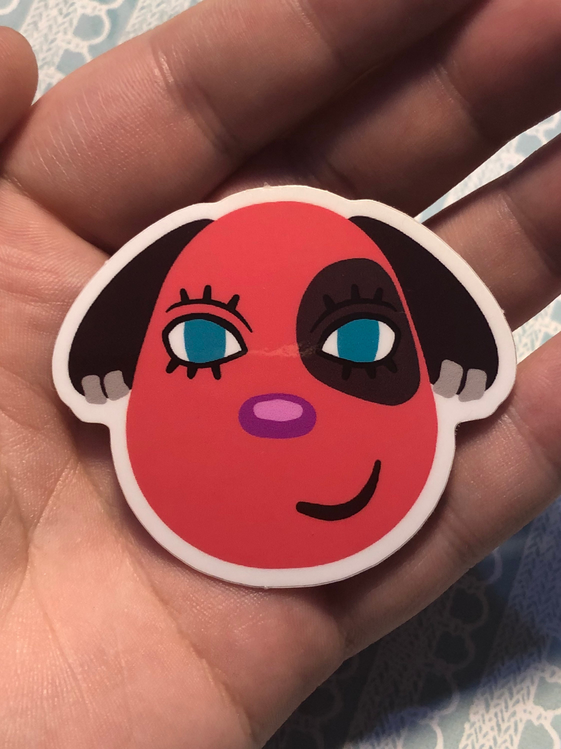 Cherry Animal Crossing Inspired Punk Red Dog Villager 2 Etsy Israel
