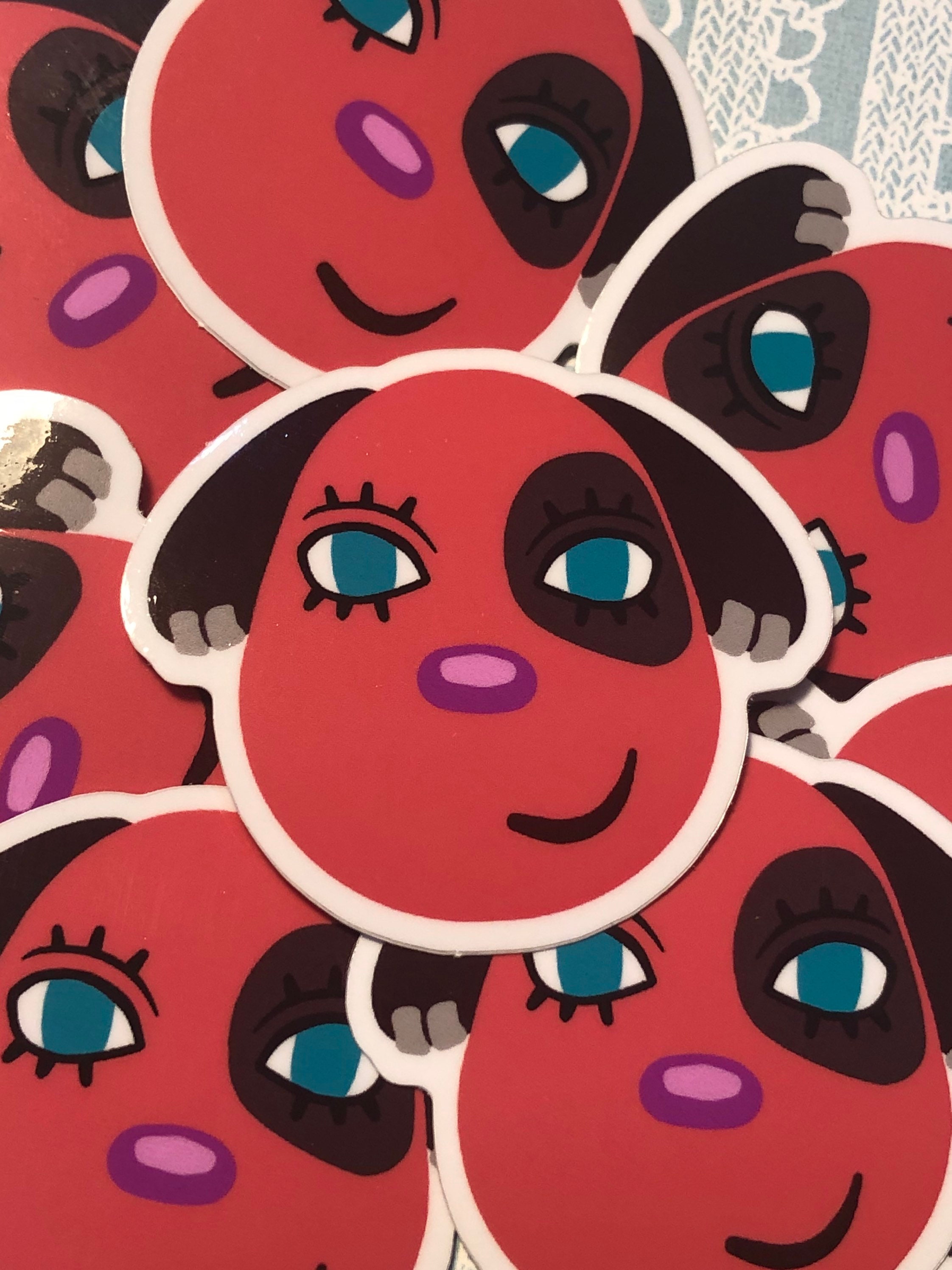 Cherry Animal Crossing Inspired Punk Red Dog Villager 2 - Etsy Israel