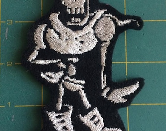 Undertale Papyrus inspired 4" skeleton iron-on patch