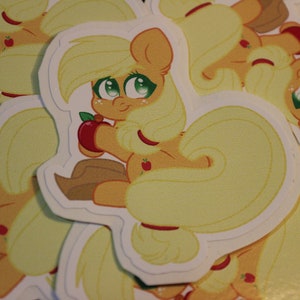 Applejack MLP My Little Pony chibi mane 6 inspired 2&quot; Vinyl sticker