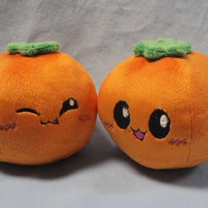 One (1) Orange Cutie Foodies original 4" fruit soft minky blob plush