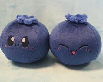 One (1) Blueberry Cutie Foodies original 3.5&quot; berry soft minky blob plush