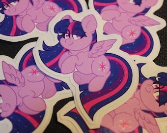 Twilight Sparkle MLP My Little Pony chibi mane 6 inspiré 2" autocollant vinyle