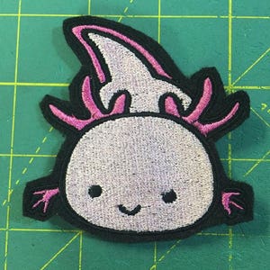 Axolotl iron-on patch