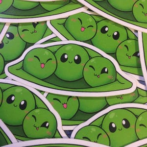 Pea Pod Peas Cutie Foodies Original 2in Vinyl sticker