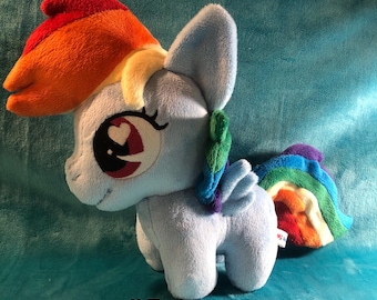 6" Rainbow Dash My Little Pony chibi handmade plush plushie MADE TO ORDER