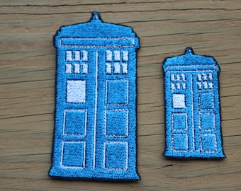 Doctor Who Tardis iron-on patch