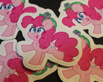 Pinkie Pie MLP My Little Pony chibi mane 6 inspired 2&quot; Vinyl sticker