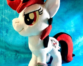 12" Blackjack Fallout Equestria My Little Pony inspired Mlp handmade plush plushie MADE TO ORDER