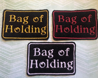 Bag of Holding DnD RPG inspired table top game 4&quot; iron-on patch