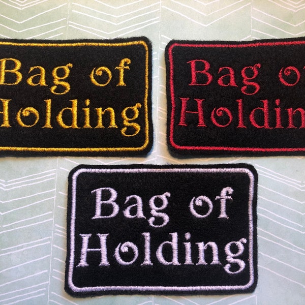 Bag of Holding DnD RPG inspired table top game 4" iron-on patch