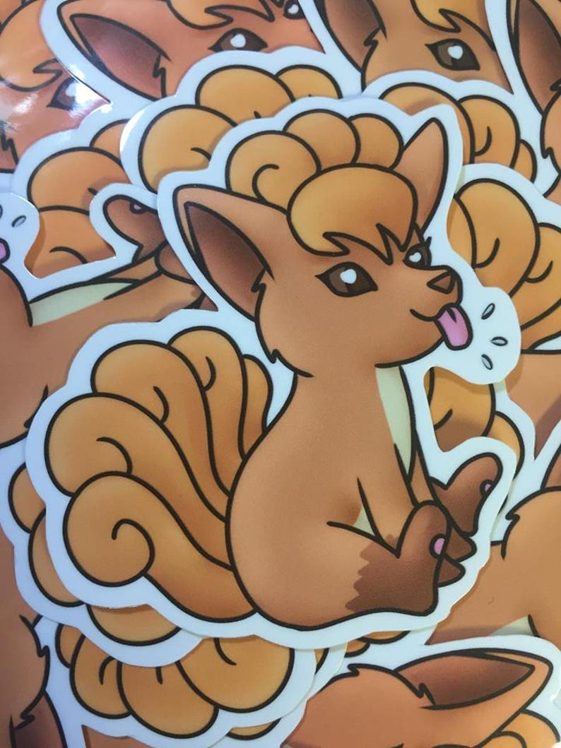 Vulpix Pokemon Inspired Fire Fox 3in Vinyl Sticker Etsy