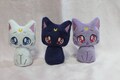 4" Sailor Moon Kitty Plushies Luna Artemis Diana Minky Plush