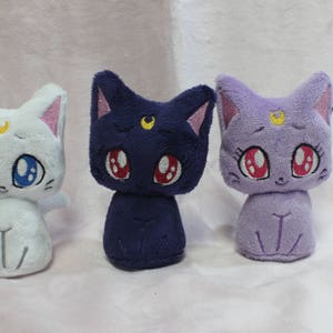 4" Sailor Moon Kitty Plushies Luna Artemis Diana Minky Plush