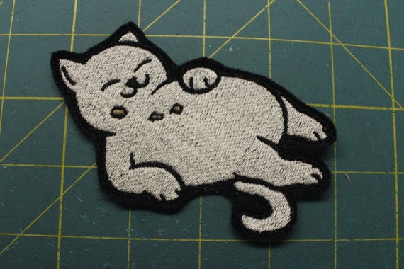 Neko Atsume Inspired Tubbs Chubby Kitty Cat Iron on Patch