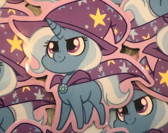 Trixie Unicorn MLP My Little Pony chibi inspired 2" sticker