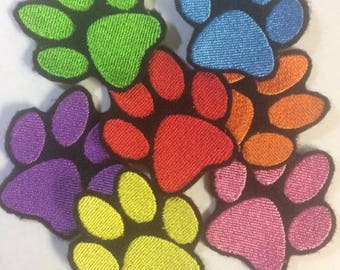 Paw Print 2&quot; iron-on patch