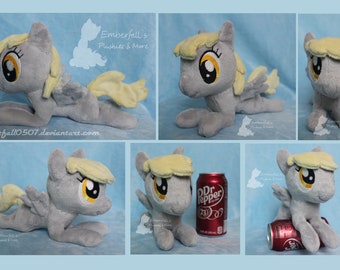 9" Derpy hooves Ditzy Doo My Little Pony chibi laying  handmade plush plushie MADE TO ORDER
