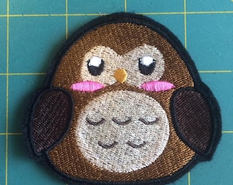 Chibi Owl iron-on patch