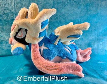 7" Chibi Regular or Shiny Sword Form Zacian inspired handmade plush plushie Made to Order