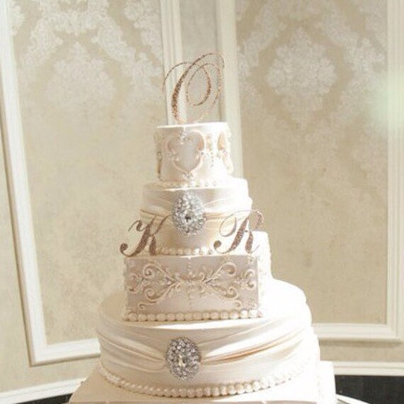 Mr & Mrs Tortenaufsatz Mit Strass Kristallen – Blingy Monogramm Für Hochzeitstorte (ca. 20.3 Cm Hoch)