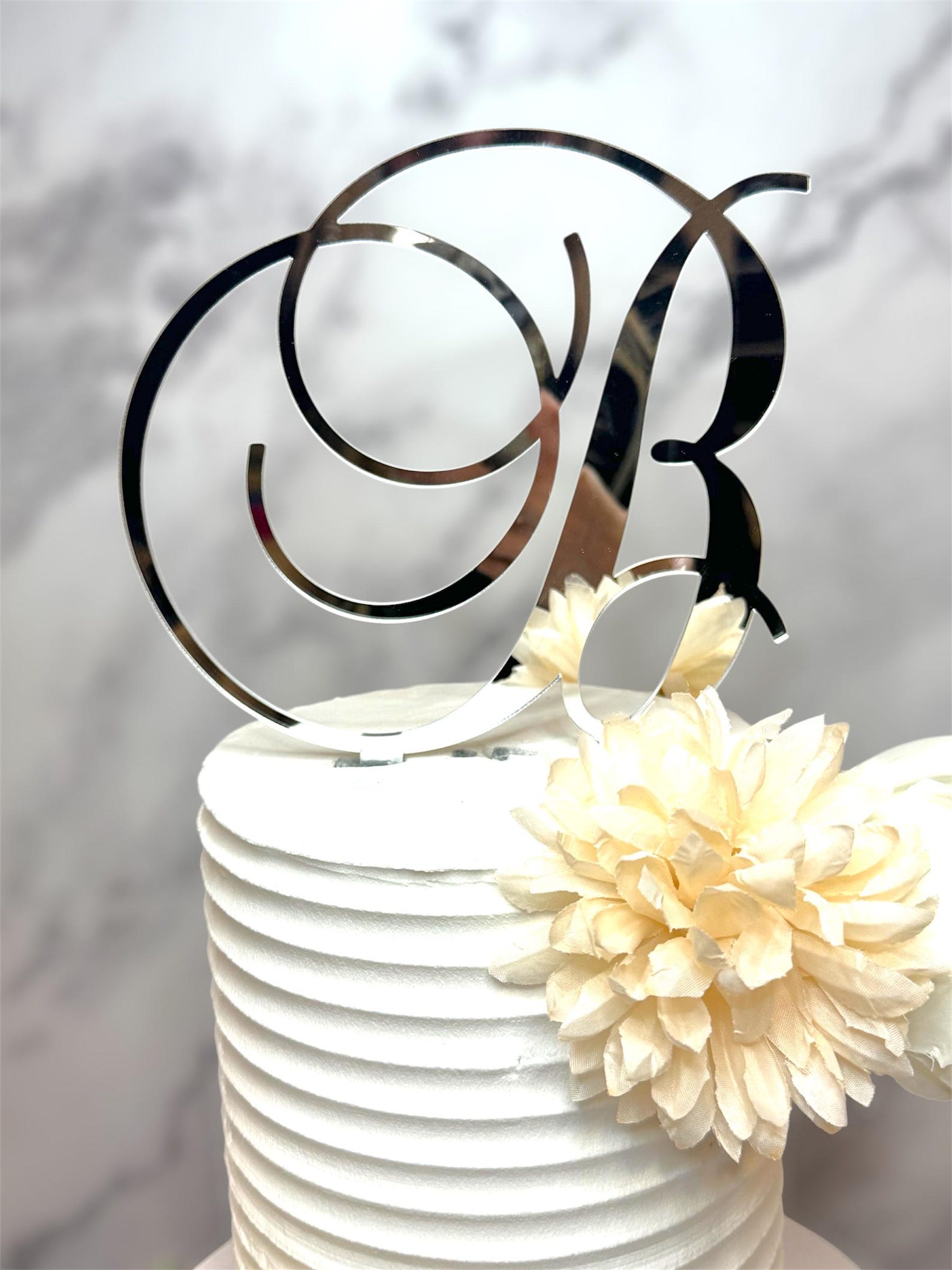 Gorgeous Acrylic Wedding Cake Toppers in Any Letter Monogram Custom ...